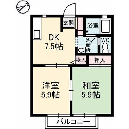 エヴァーウェル　Ａ棟Ｂ棟の物件間取画像